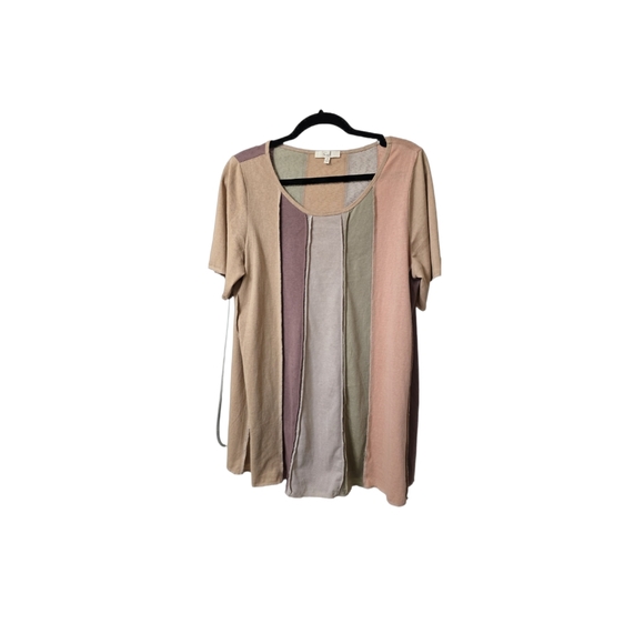 Easel Camilla colorblock jersey knit top sz S - Picture 2 of 6